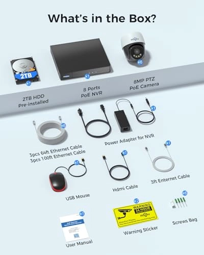 4K NVR - 8 channels + 4K Camera - 8MP PTZ