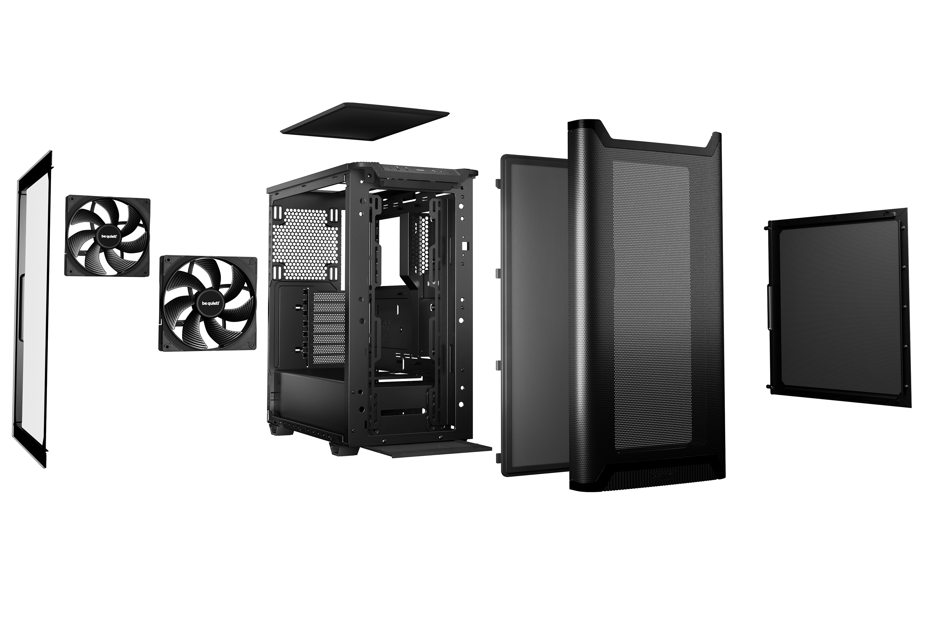 Pure Base 501 - Black 2 Preinstalled Quiet Fans