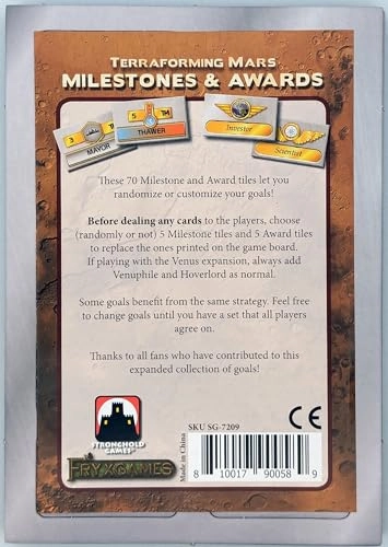 Terraforming Mars: Milestones & Awards