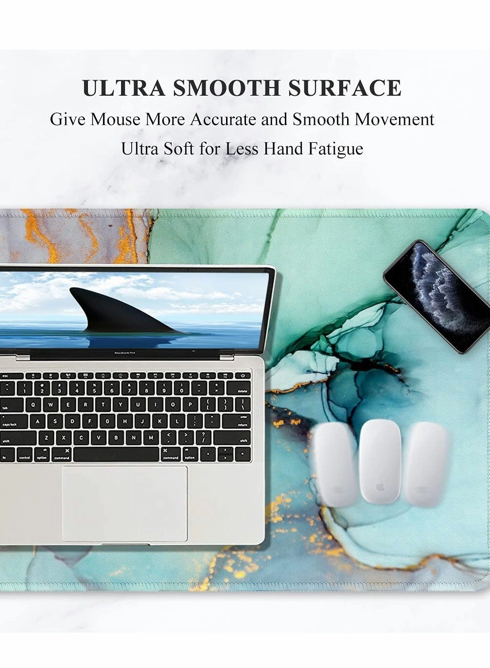 Marble Extended Large Gaming Mouse Pad