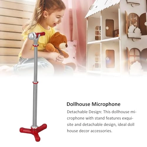 1:12 Dollhouse Miniature Wired Microphone