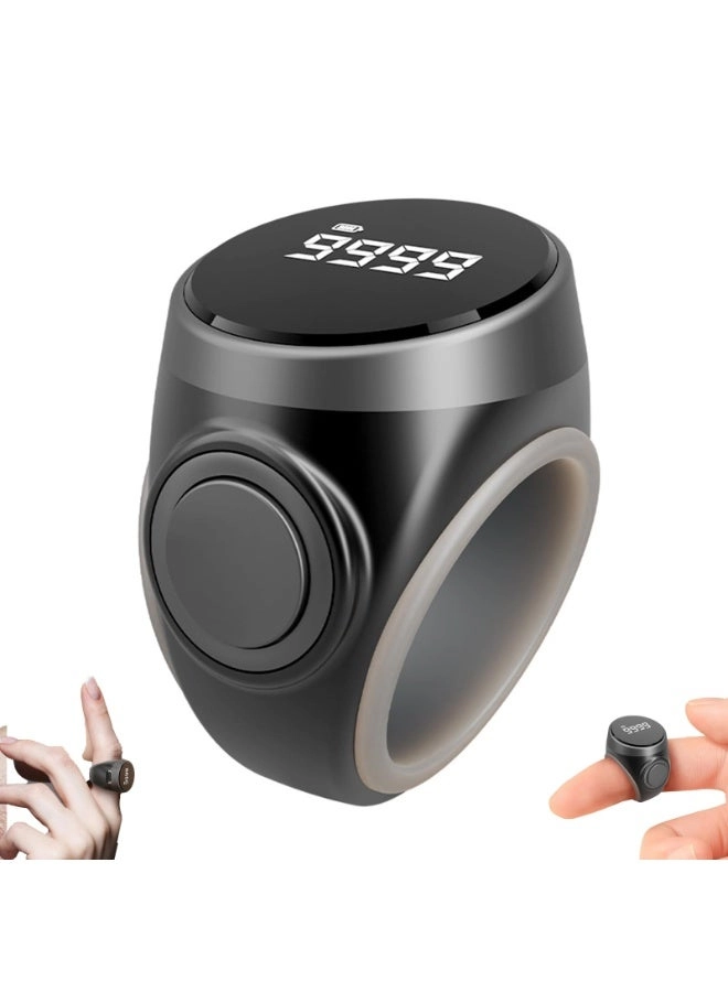 Rosary Ring - OLED Display Prayer Time Reminder Burgundy