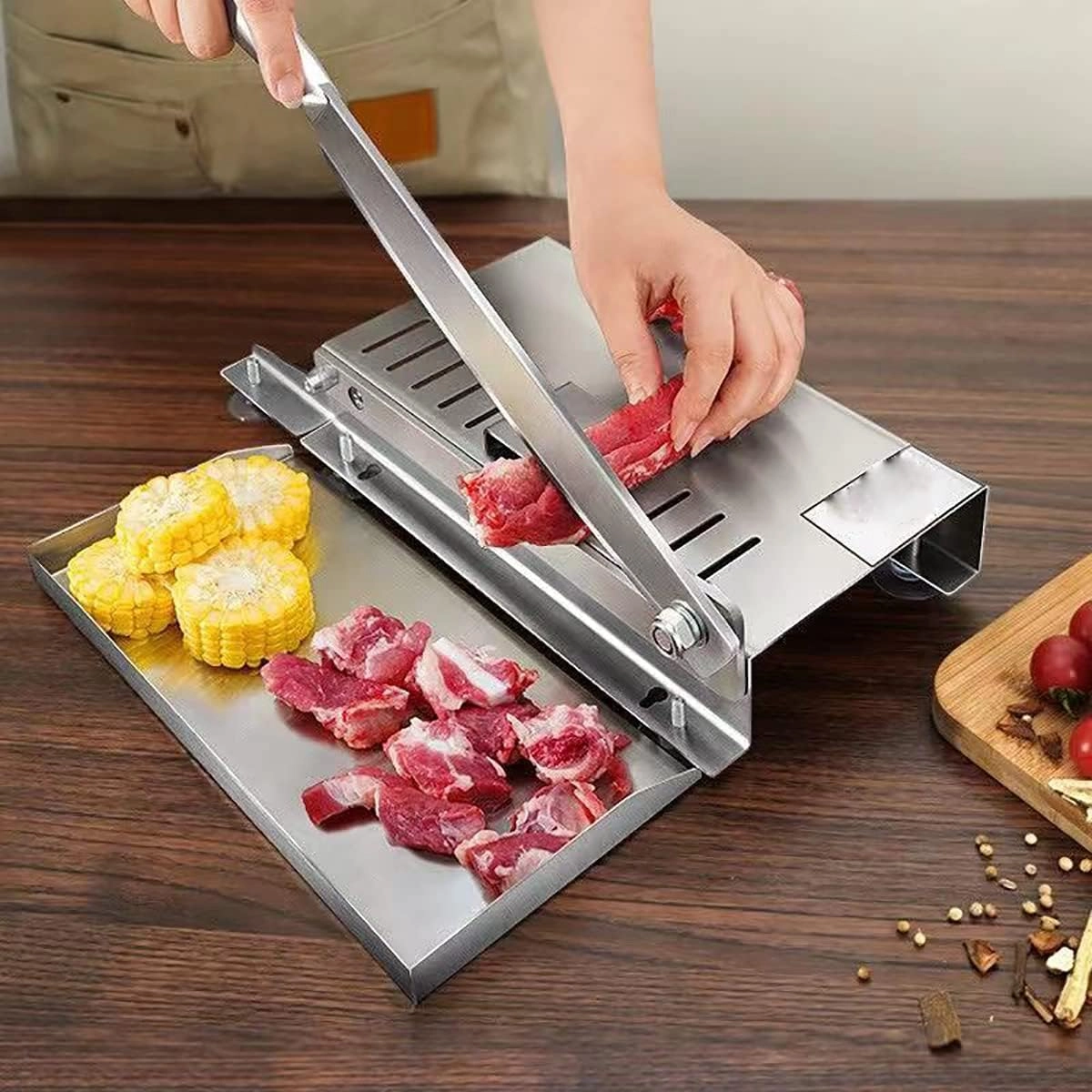 Sarvion Manual Bone Meat Cutter - Heavy-Duty Stainless Steel