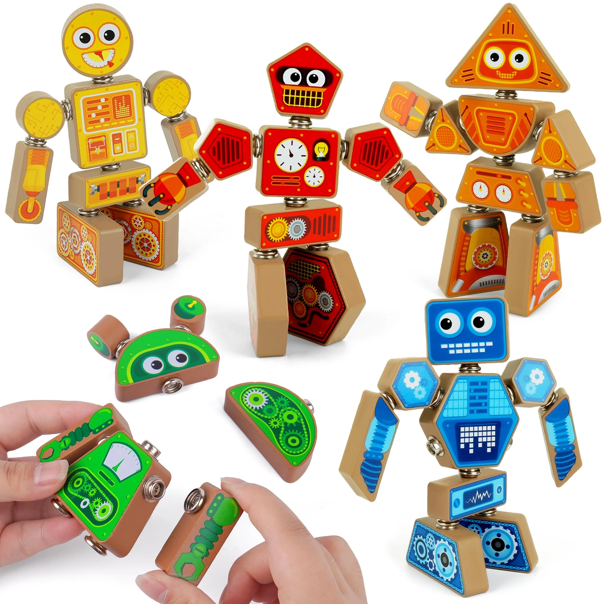 Coogam Take-Apart Robot Blocks - 3 years+ 5 pieces