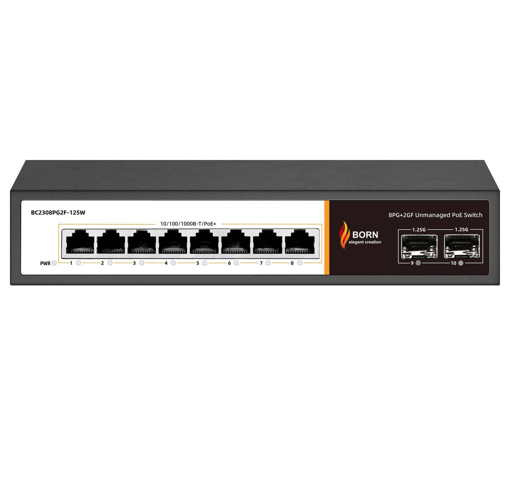 BORN ELEGANT CREATIONS BC2308PG2F-125W 8-ports
