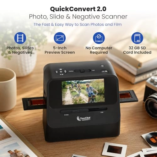 QuickConvert 2.0 - 14 MP Photo, Slide, and Negative Scanner