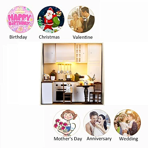 Miniature Wooden Dollhouse Furniture Kit - Creative Room 1:24