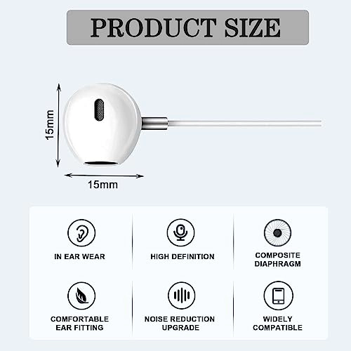 Half in Ear Headphones Wired Earbud