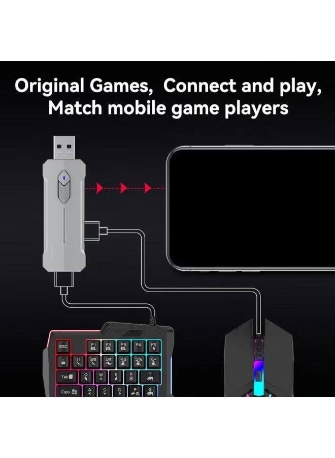 5-in-1 Half-Hand Gaming Keyboard Set - Wireless