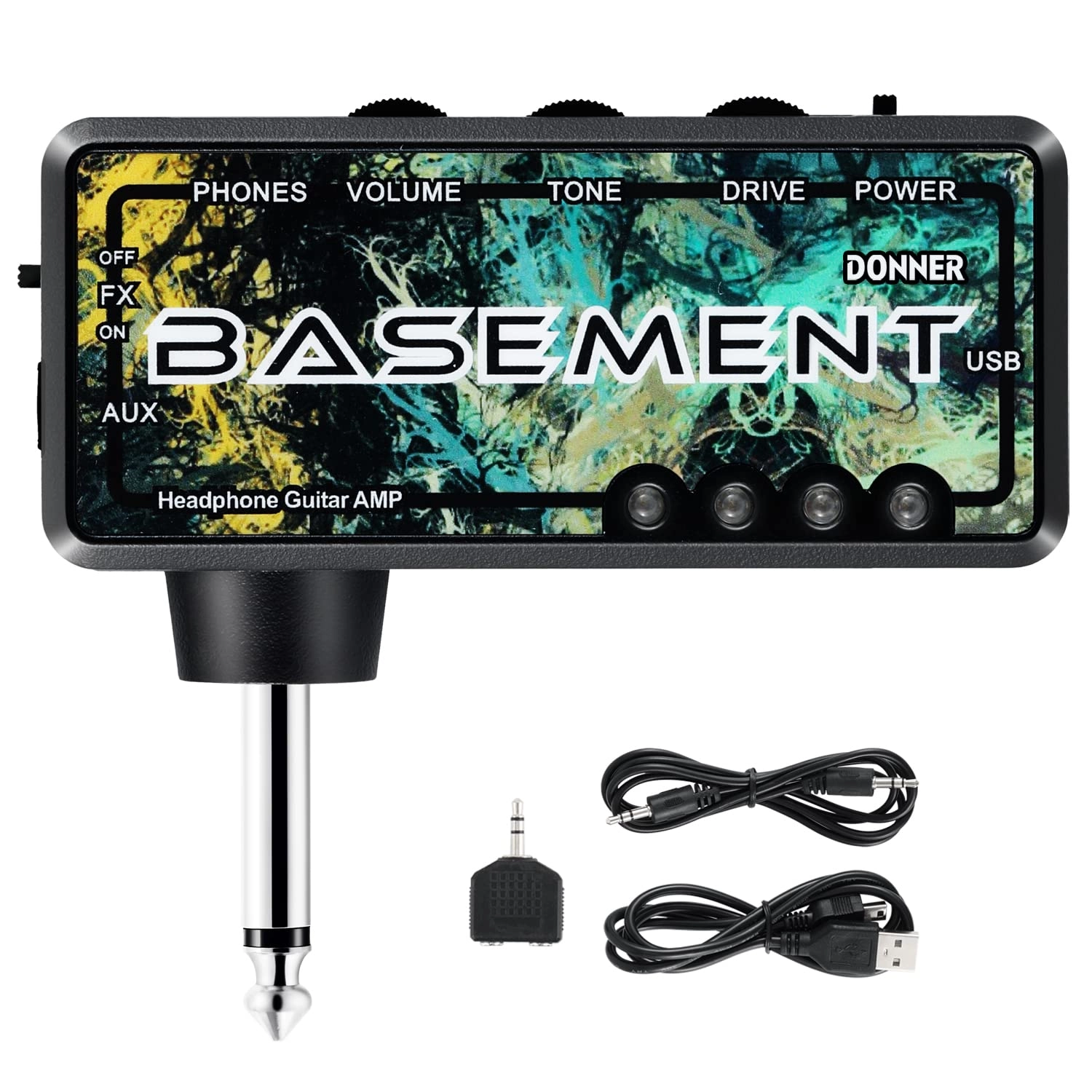 Donner Bass Guitar Headphone Amp - USB Rechargeable Mini Portable 5 Watts