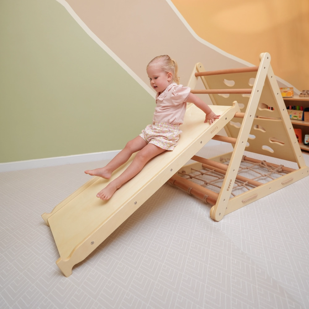Climbing Pikler - Ladder & Ramp Slide Natural Large
