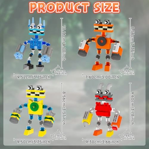 Music Monsters Building Set - Wubbox Epic Wubboox Rare Wubbox IceLizard 349 pcs