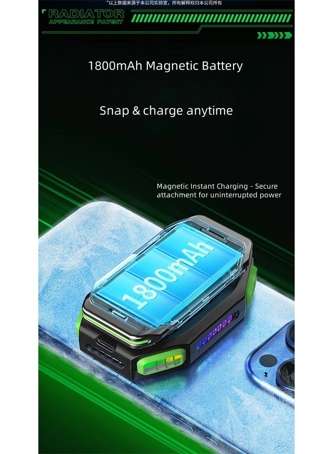 Magnetic Phone Cooler - 7-Level 1800mAh RGB