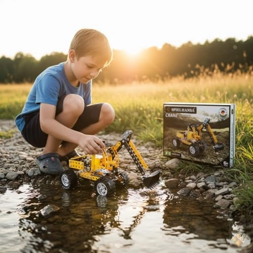 Metal Construction Crane - 256 pcs for ages 3+