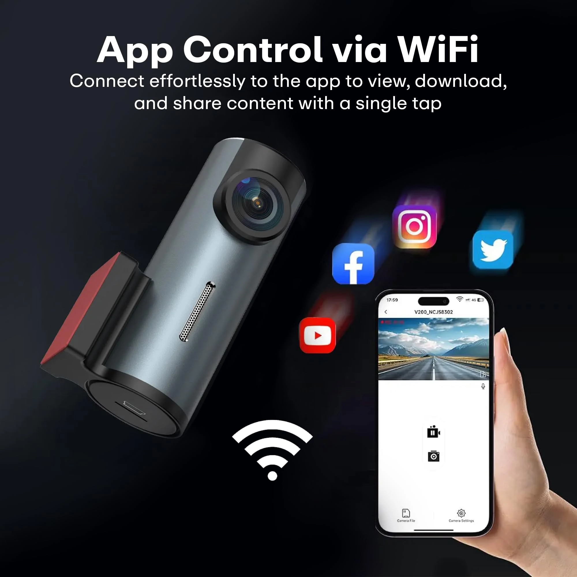 Smart Dashcam Pro X - 1296p 30FPS