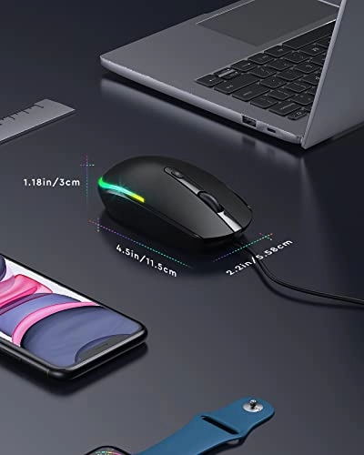 Wired LED RGB Backlit Mouse - USB