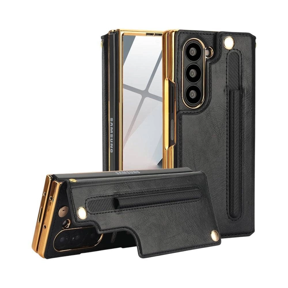 Mobogenie Wallet Case for Samsung Galaxy Z Fold 6 - S-Pen Holder Credit Card Holder Kickstand