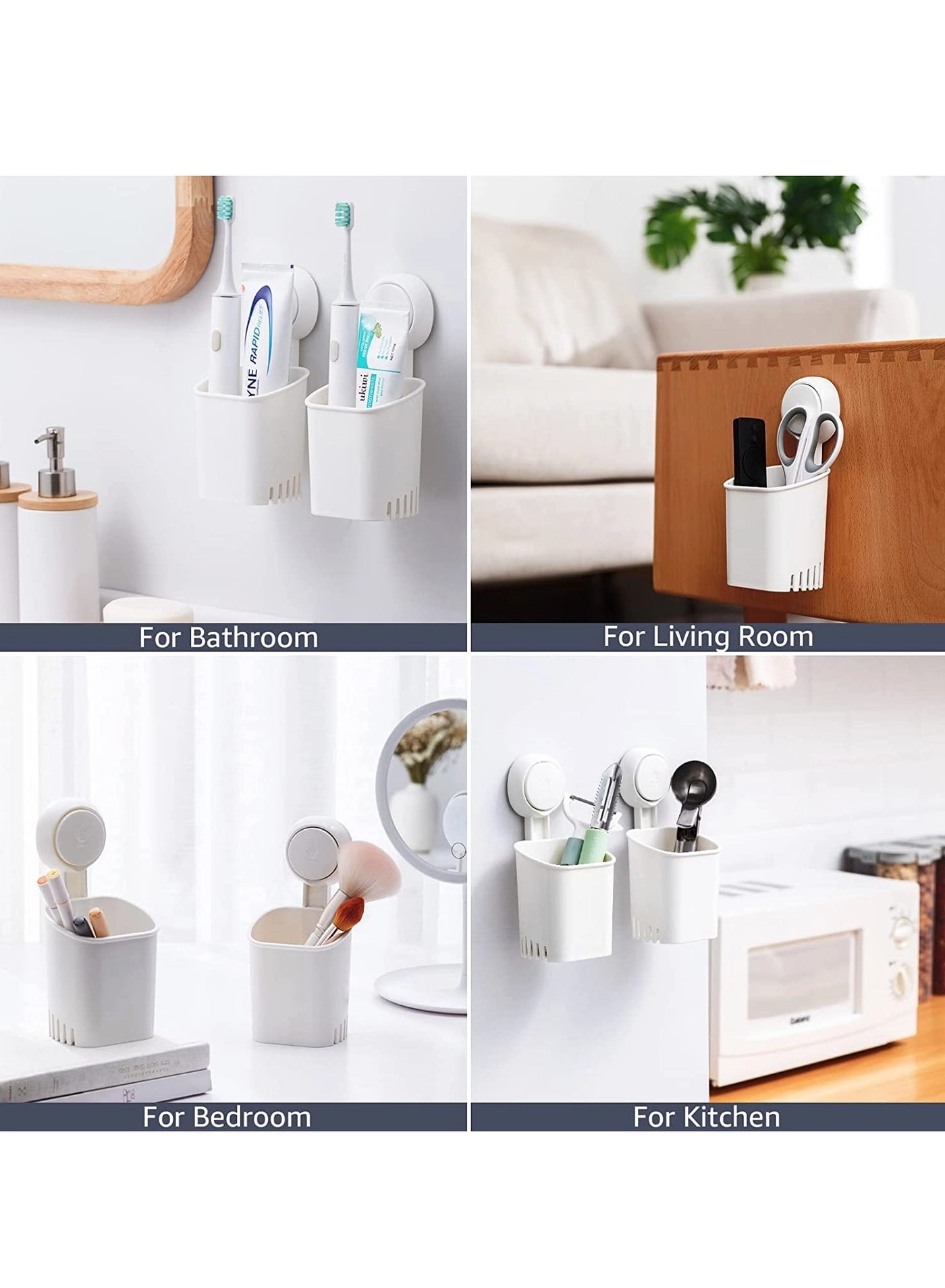 Suction Cup Toothbrush Holder - Drill-Free Wall Mounted Waterproof