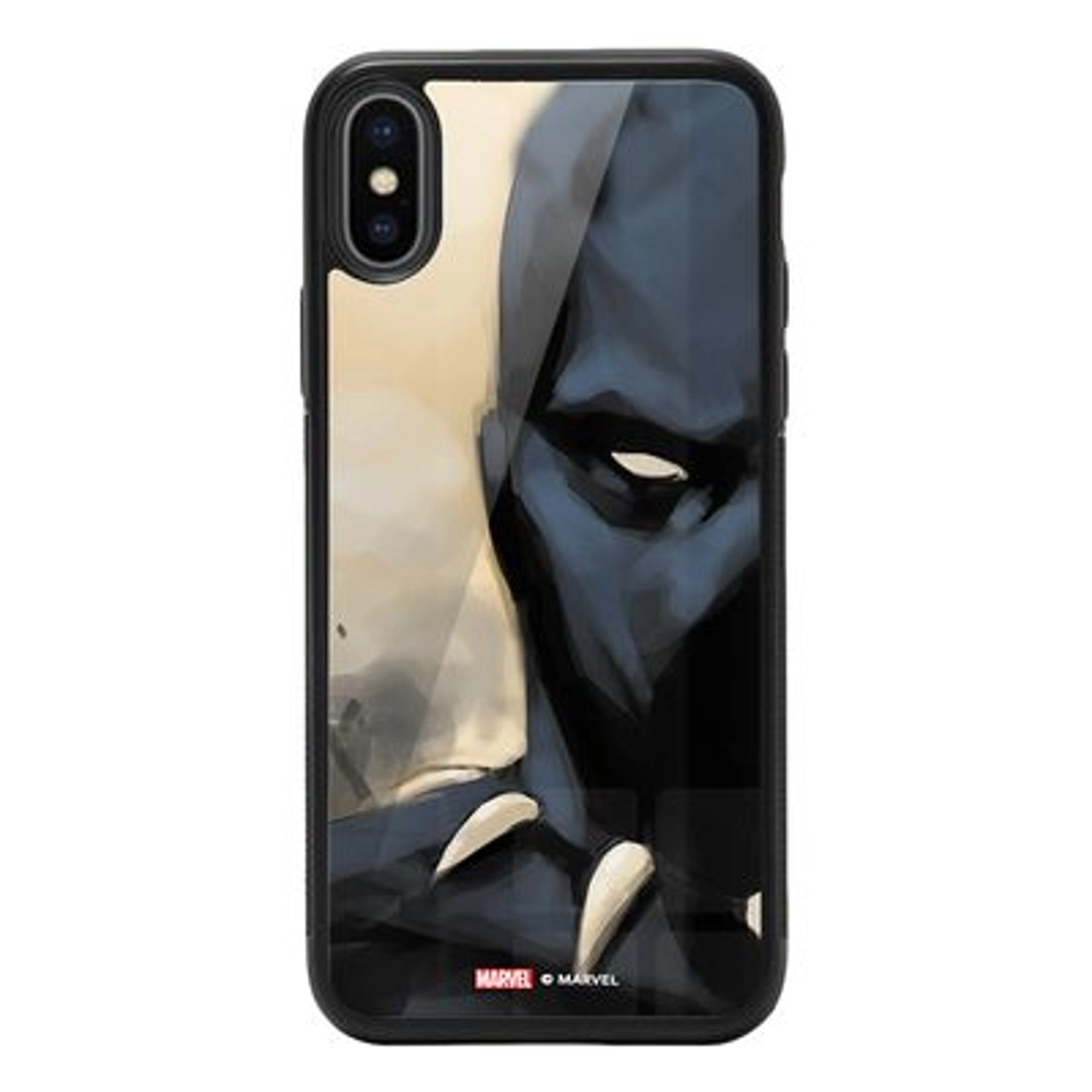 Wackylicious Black Panther Smoke iPhone XS MAX Cover Back Case for iPhone Xs Max - TPU Bumper Case + Tempered Glass Back