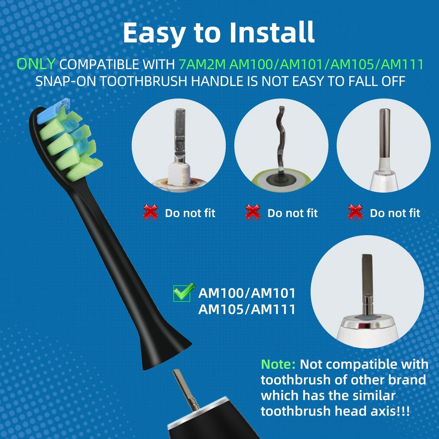 Replacement Heads - 10 PCS Compatible with 7am2m AM100/AM101/AM105/AM111