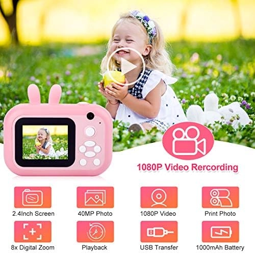 Instant Camera - 40MP 2.4 Inch Screen 32GB TF Card