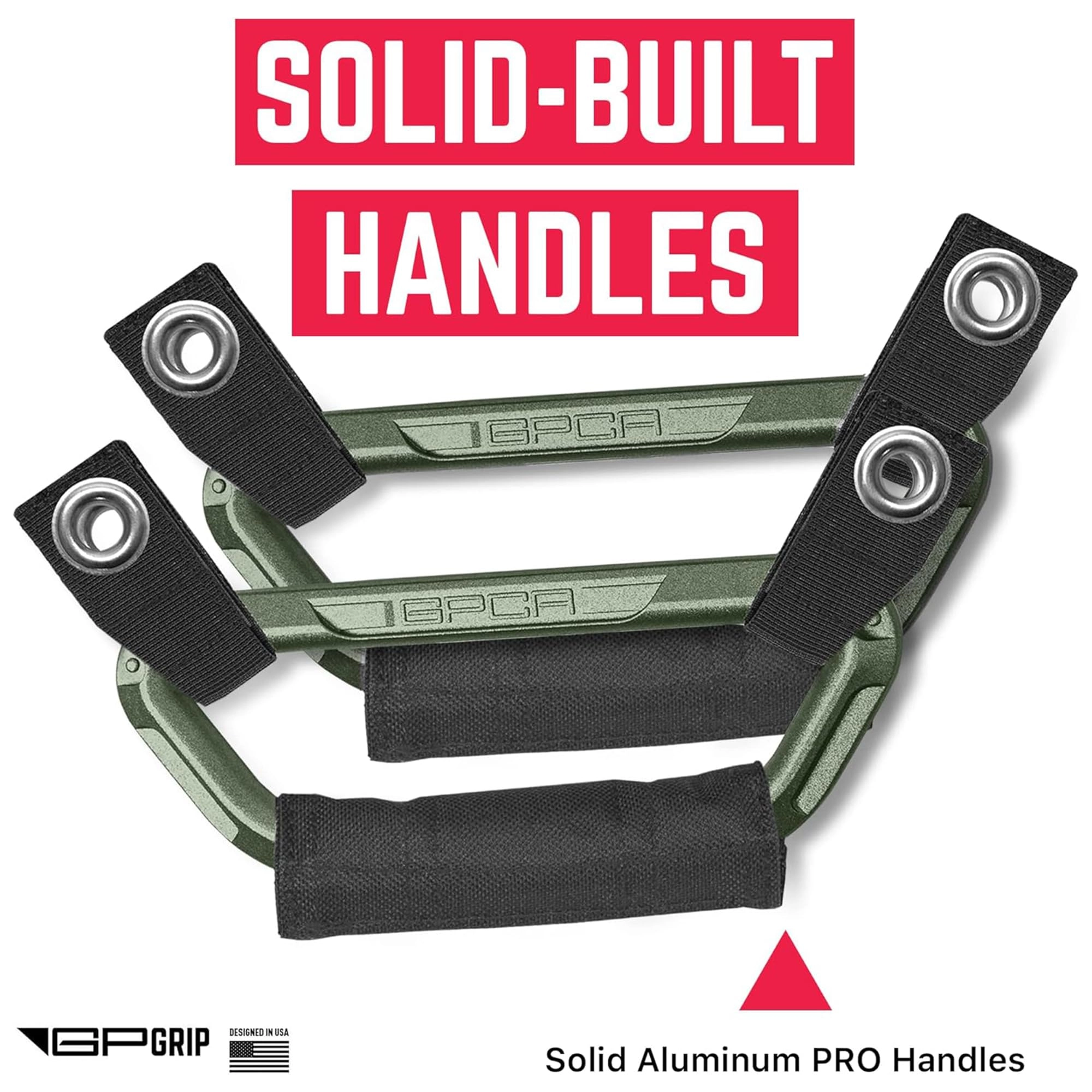 BackGrip Pro - Headrest Handle 2-Pack Army Green