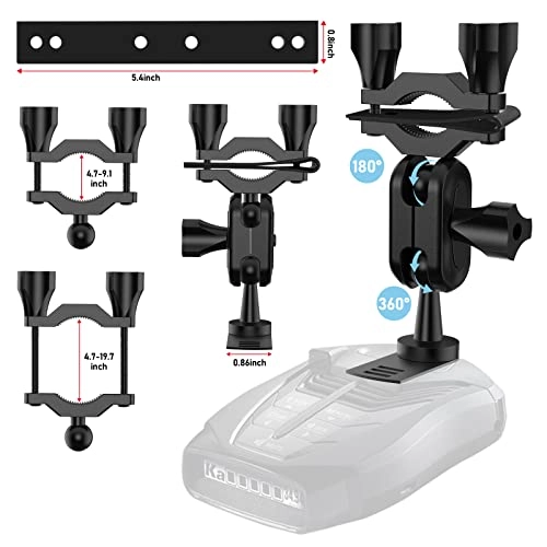 Radar Detector Mount - Rear View Mirror Black