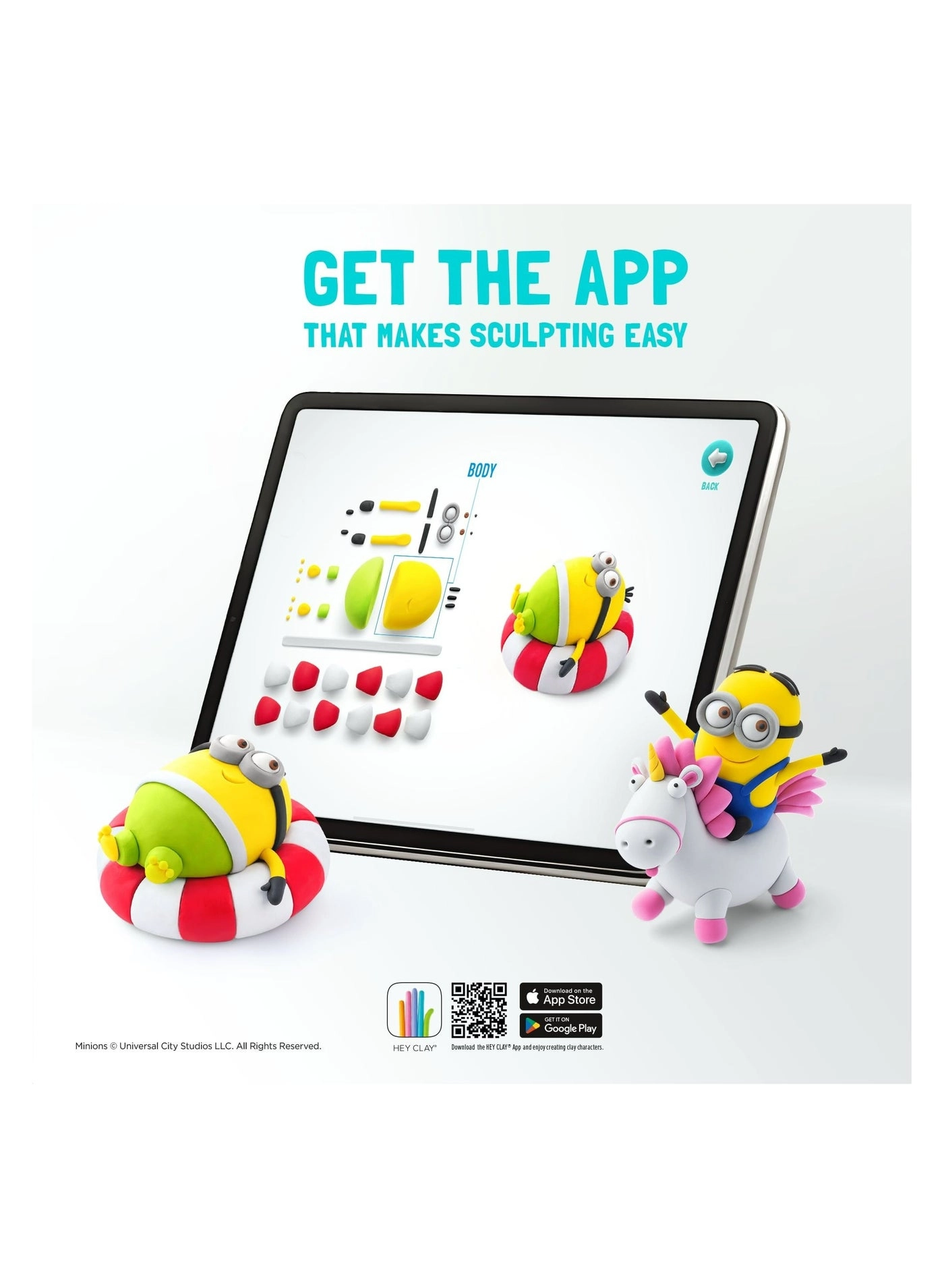 MINIONS Colourful modelling air-dry clay - 3+ years 15 pcs