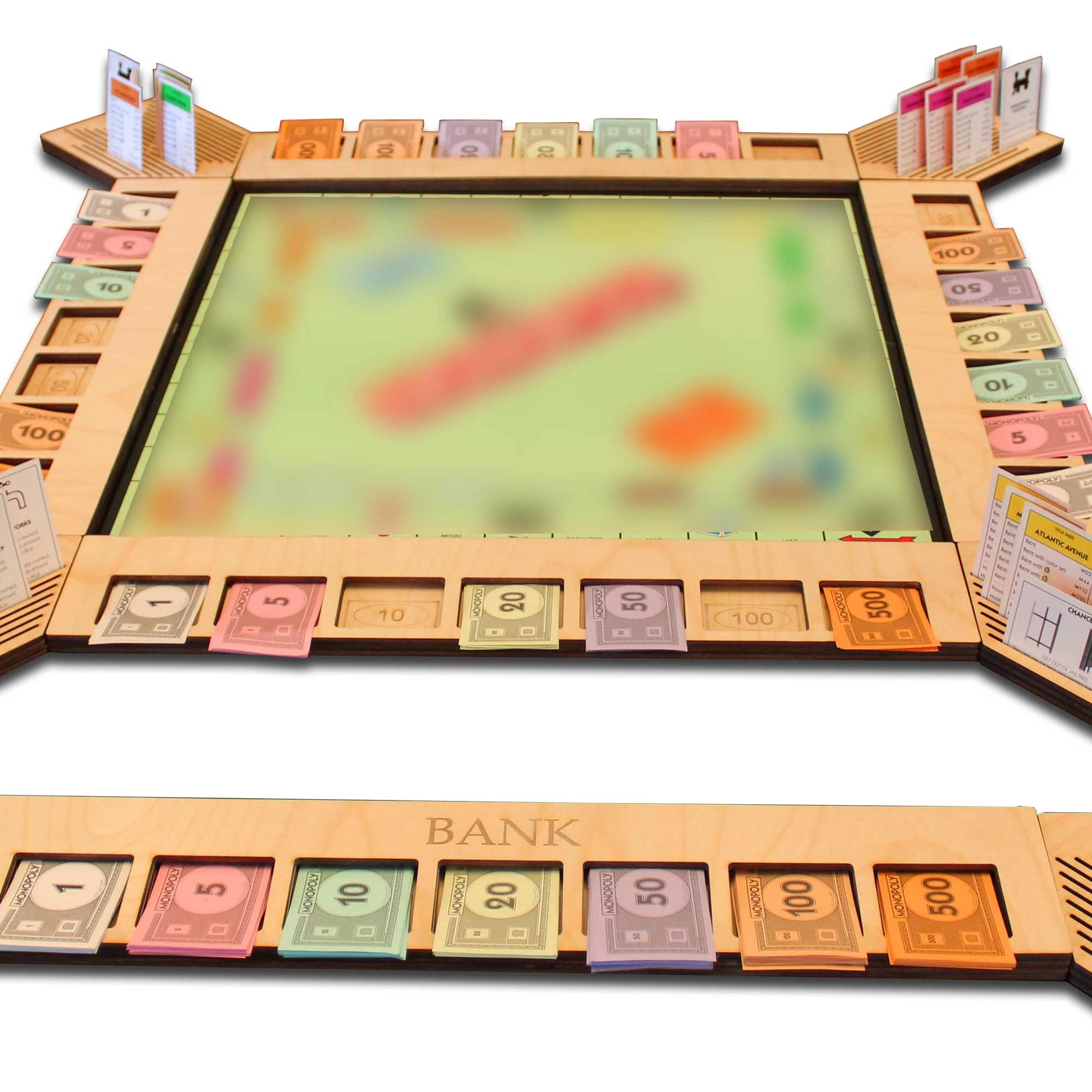 GUYTRENDz Board Game Organizer - Personalized Compatible with Monopoly Natural