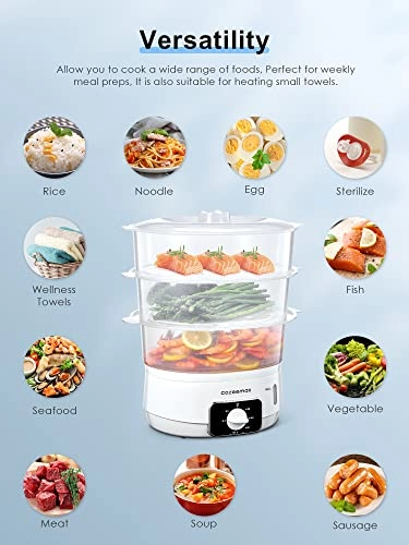 Electric Food Steamer - 13.7 Quarts