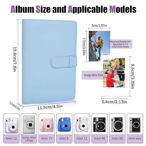 2x3" 108 Pockets Faux Leather PVC Photo Album