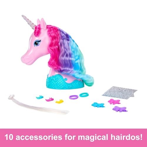 Unicorn Styling Head - 10 Styling Accessories Shimmer Stickers Ages 3+