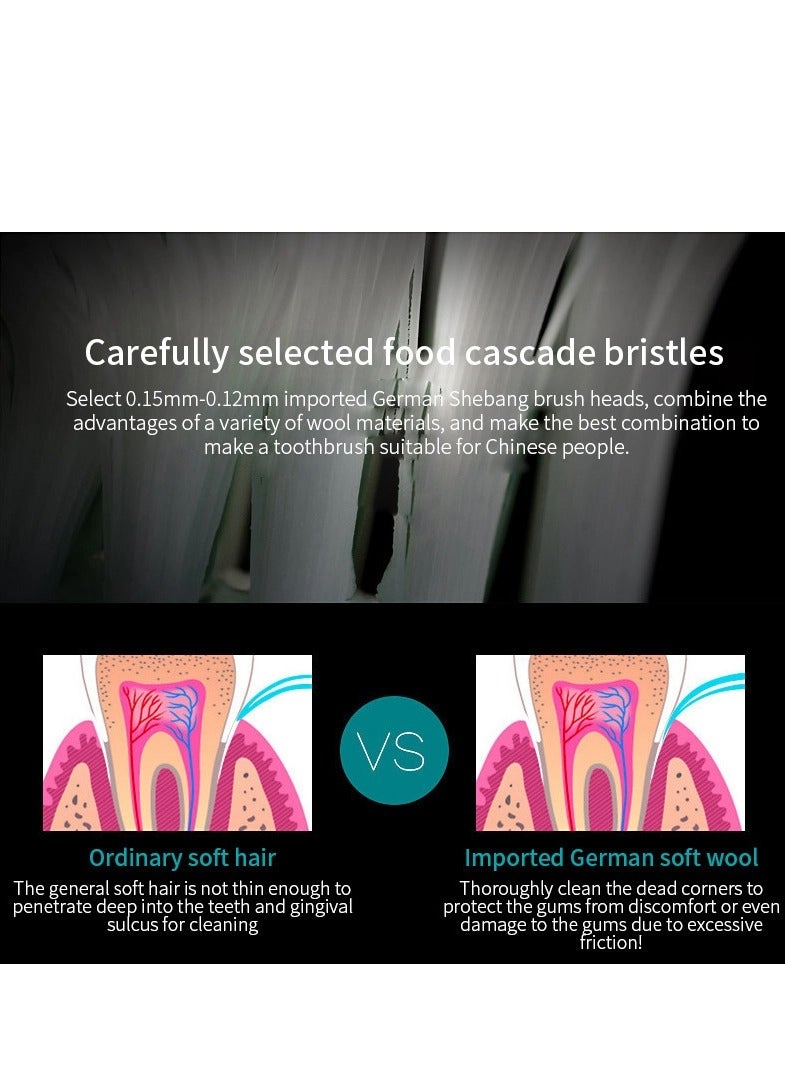 Electric Toothbrush - 4 Brush Heads 5 Modes Rechargeable