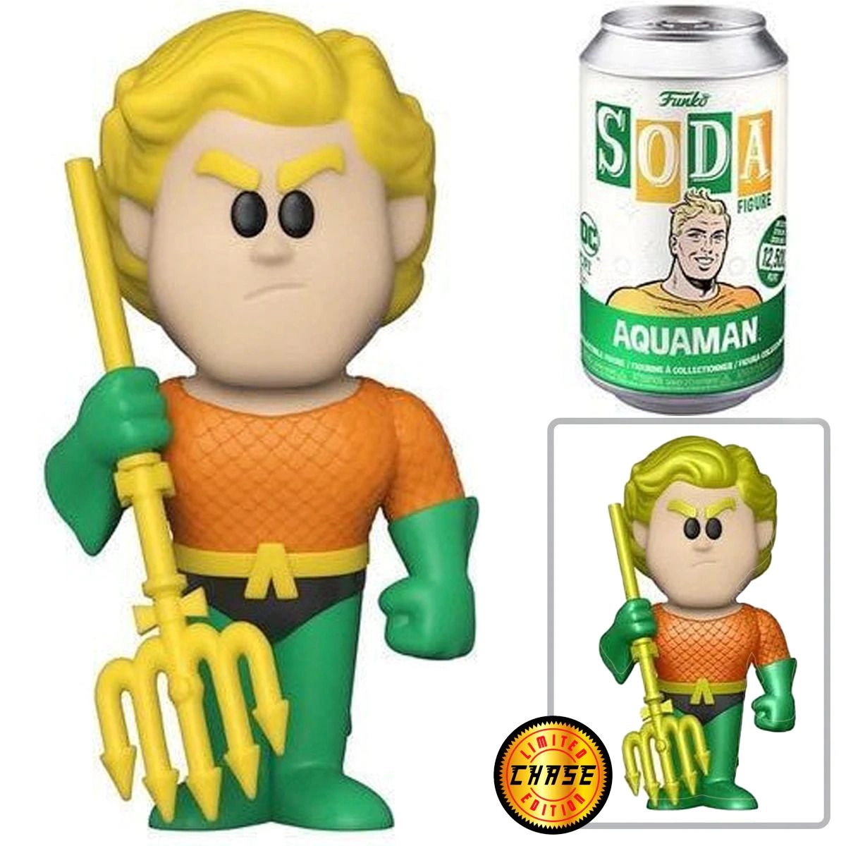 FUNKO Aquaman - DC Vinyl SODA Metallic (Chance of Chase)