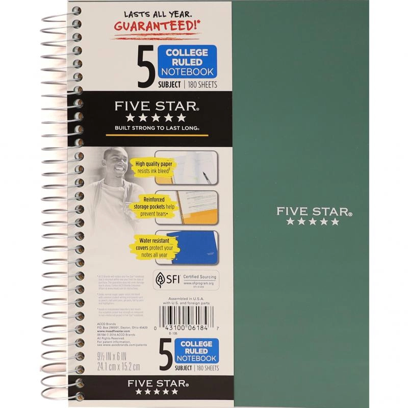 Notebook 8.5 X 11 Spiral - Grid 100 Sheets