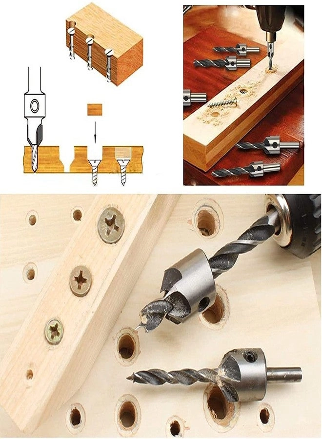 Countersink Drill Bits - 3 4 5 6 7 8 10mm Pack of 7