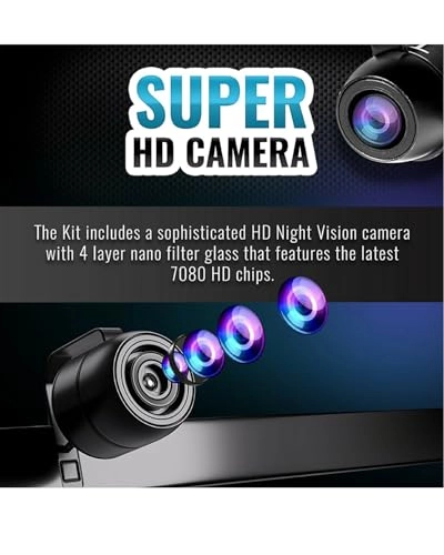 License Plate Backup Camera - Night Vision Cables 1080P