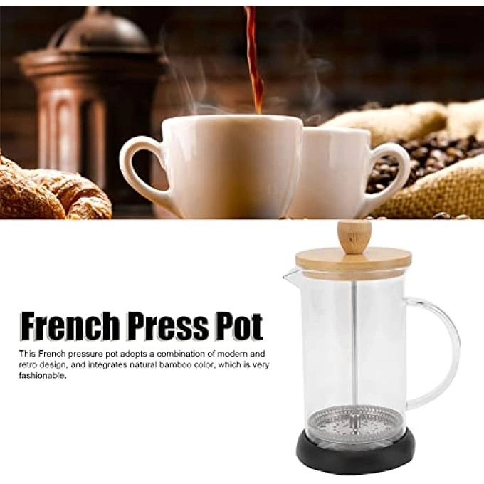 French Coffee Press - 600Ml Bamboo Cover
