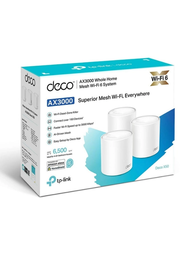 DECO X50-POE - Wi-Fi 6 Pack of 3