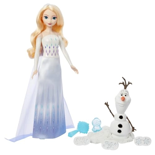 Elsa Fashion Doll - Multicolor + Sand Set - Moldable Snow 4 Stampers