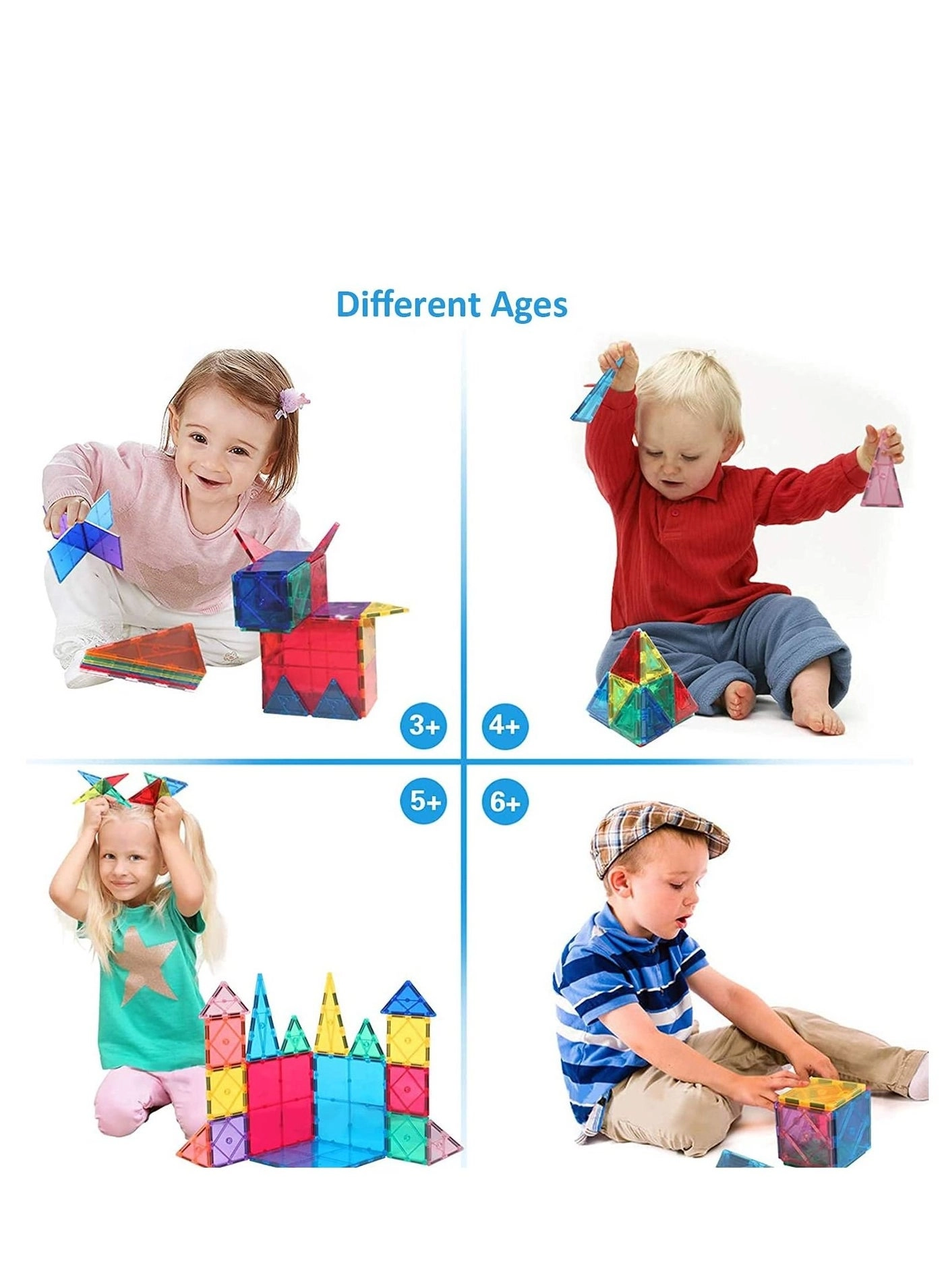 3D Star Magnetic Tiles - Construction 48 pcs