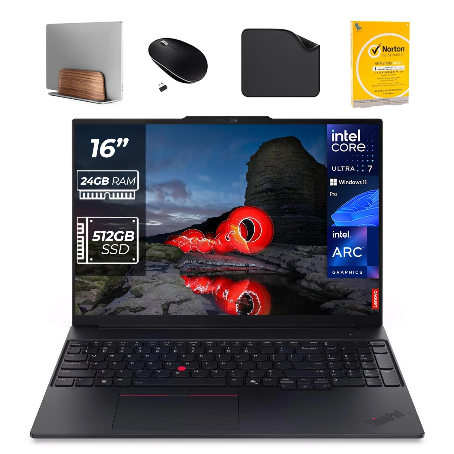 Lenovo ThinkPad E16 Gen 3 - 16'' 512GB 24GB Intel U7-255H Bundle