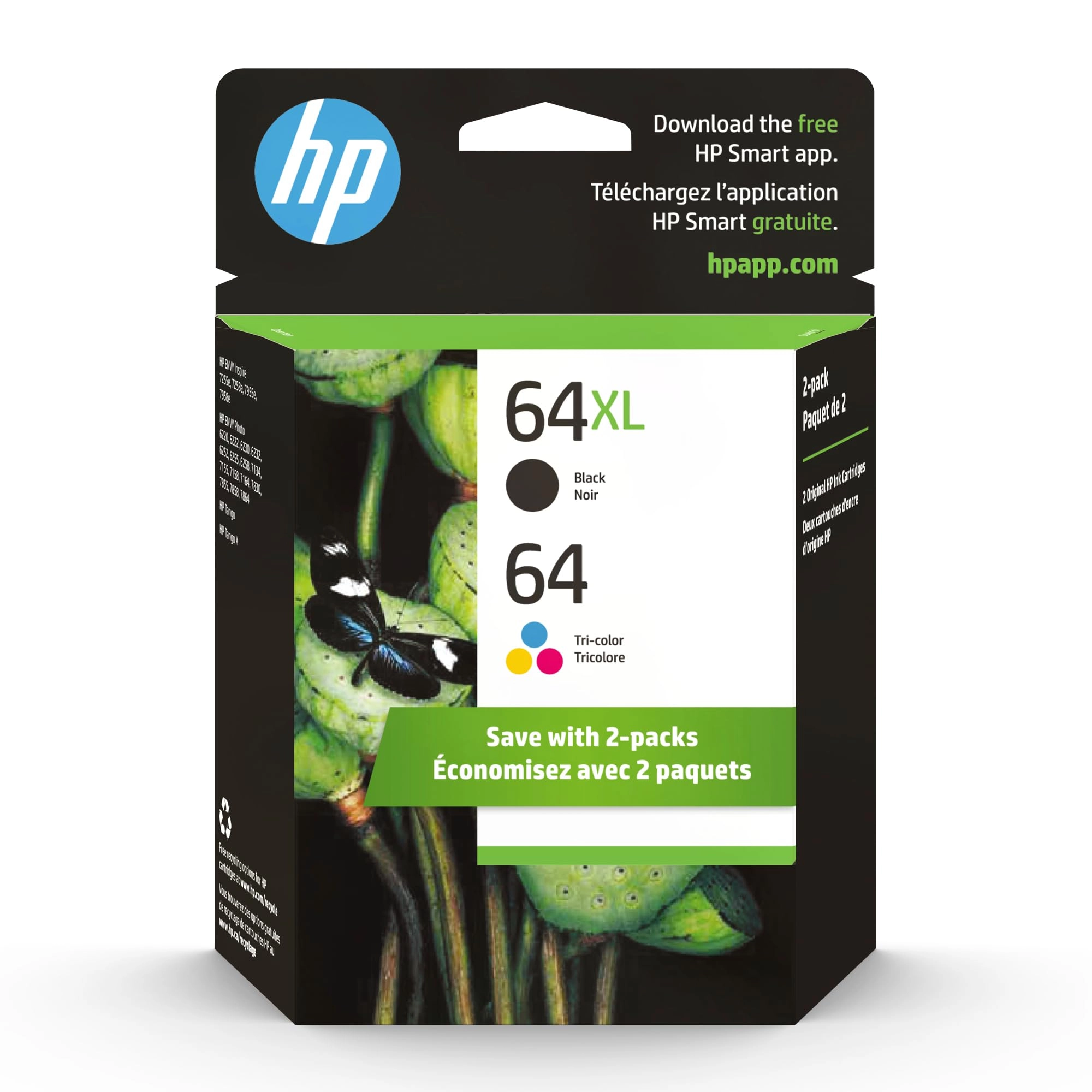 HP 64XL/64 - High Yield Standard Yield Multicolor 2/Pack