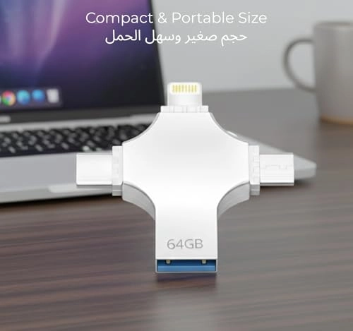 4 In 1 Usb Flash Drive - USB 3.0 USB-A USB-C Lightning Micro USB 128GB