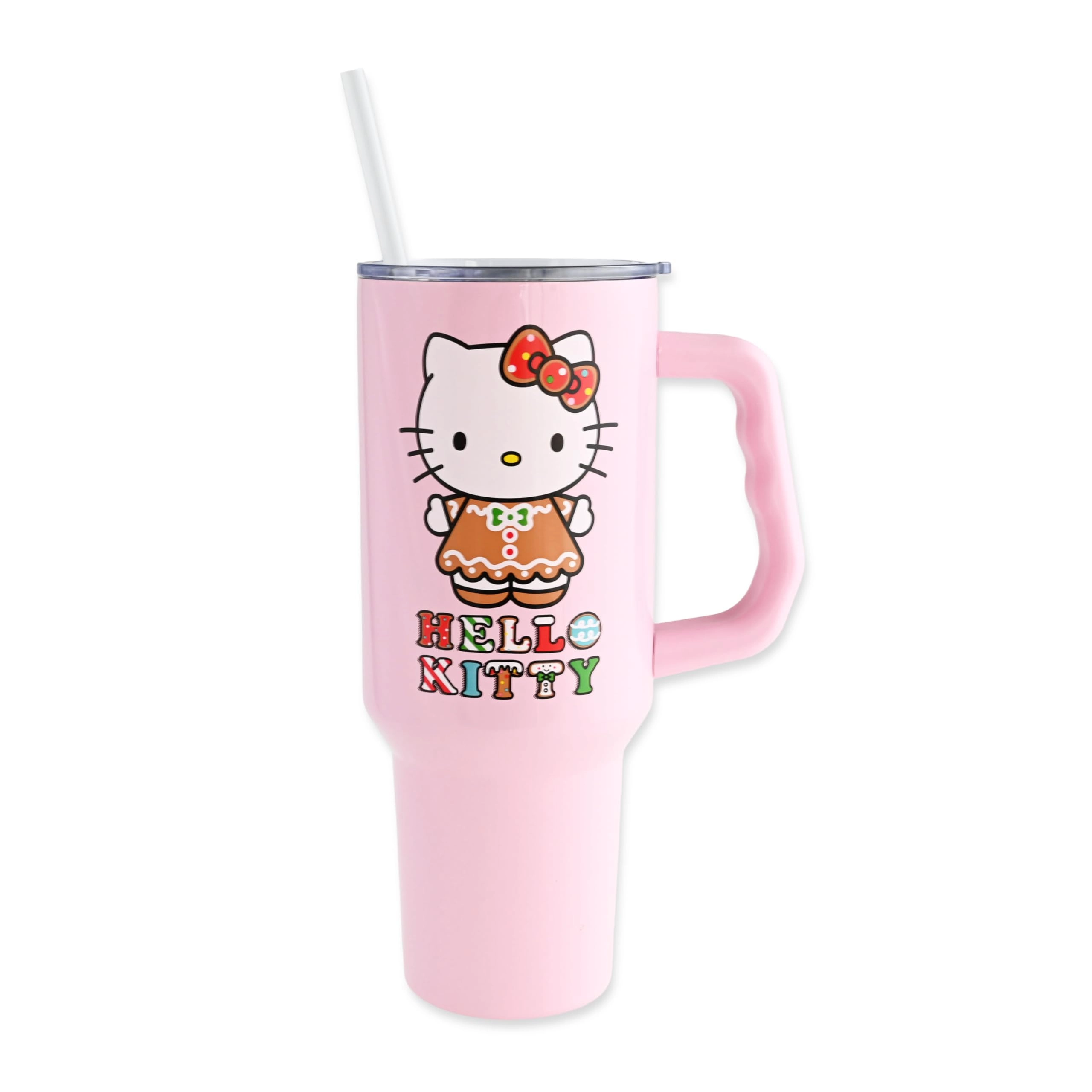 Silver Buffalo Stainless Steel Hello Kitty Holiday Gingerbread Dress Tumbler - 1183ml
