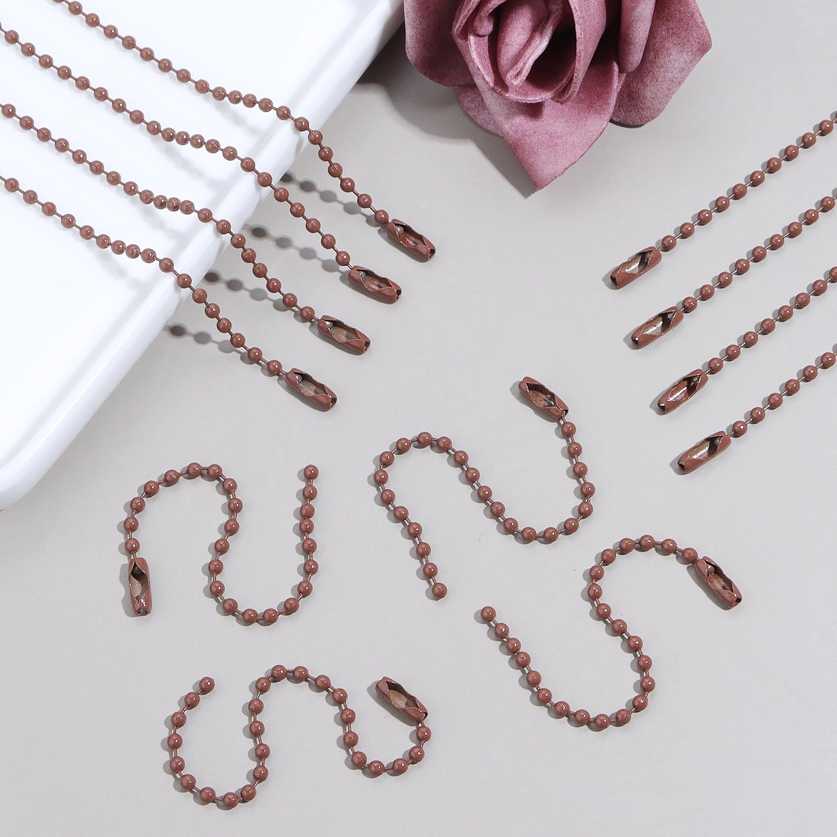 Ball Beads Chains - 20Pcs Purple 4 Inch