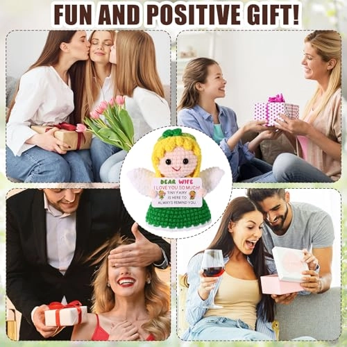 Crochet Fairy Doll - 9 x 7 x 6 cm yarn