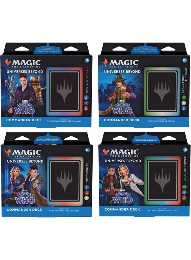 Doctor Who Commander Deck - 100-Card + Collector Booster Sample Pack - 2-Card + Accessories