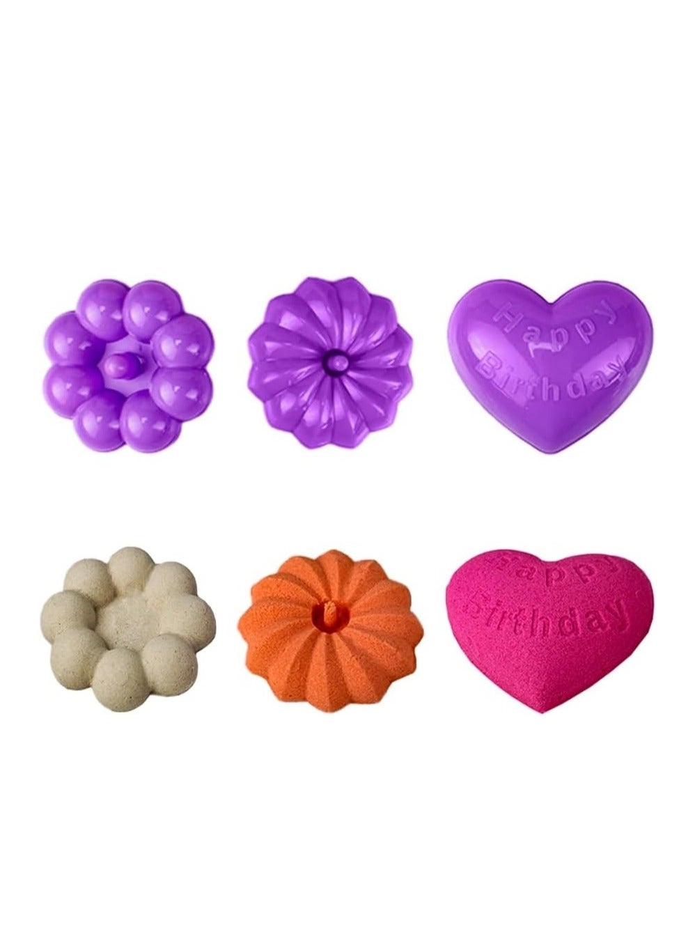 Magical Play Sand Kit - 908g Colorful Birthday Cake Mold