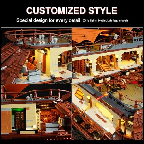 LED Lighting Kit for LEGO Jabba's Sail Barge 75397 - Plastic